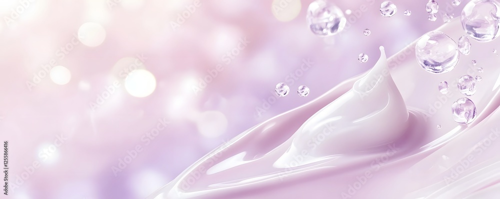 Aufkleber delicate floral swirls and curling petals in soft ethereal pastel colors create a dreamy whimsical a