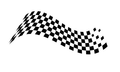 Racing flag vector icon on white background. Checkered flag. start and finish crossed flag. Racing flag.	
