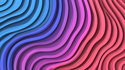 Obraz premium Colorful Wavy Lines Abstract Background in Blue and Pink Hues