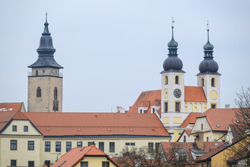 Historic old town of Telc, Unesco World Heritage Site in Telc, Czech Republic
