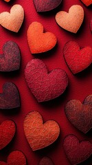Fototapeta premium Elegant red heart composition a touch of love and warmth