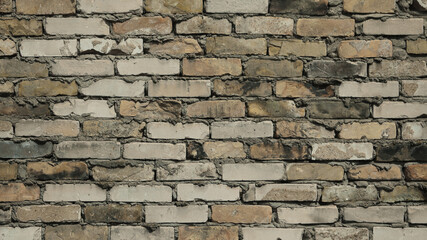 yellow and white brick wall close up