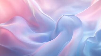 Fototapeta premium Delicate Pastel Fabric Waves: A Soft and Ethereal Abstract Texture