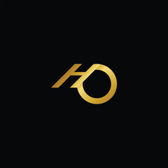 Obraz premium letter ho logo design