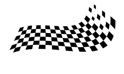 Racing flag vector icon on white background. Checkered flag. start and finish crossed flag. Racing flag.	
