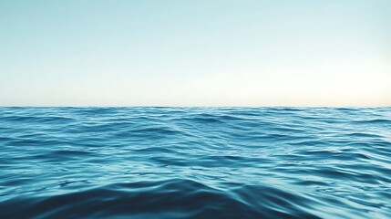 Serene Ocean Waves Under a Clear Sky