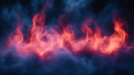 Fototapeta premium Abstract Red And Blue Smoke Fire Background