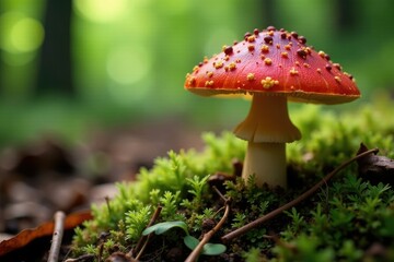 Clitopilus prunulus growing in woodland understorey, mycology, understorey