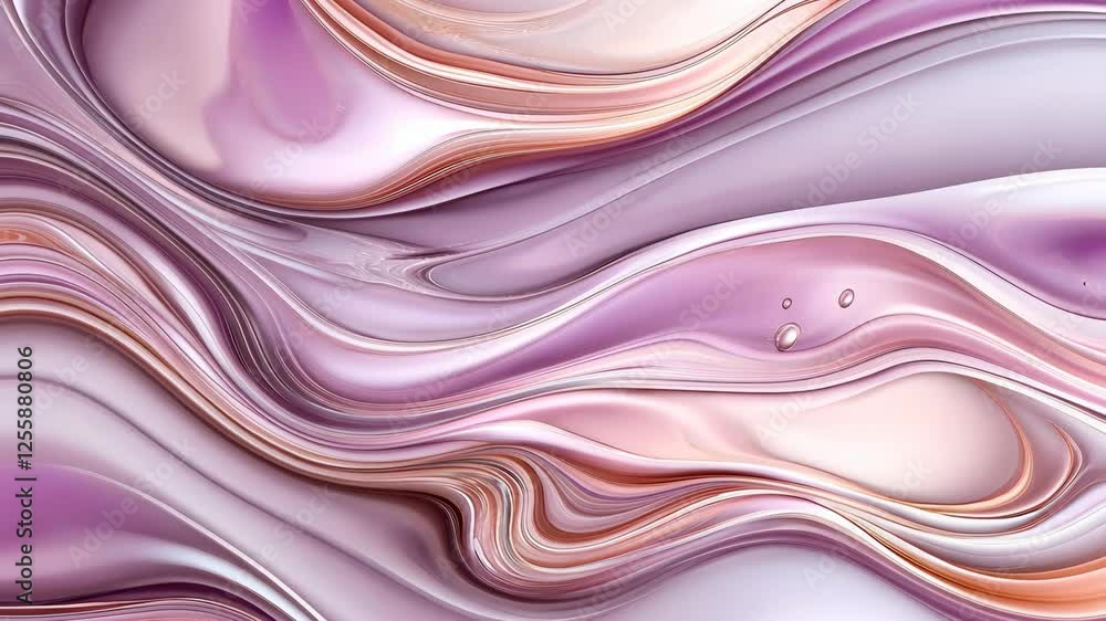 Poster vibrant colors blend together, showcasing a mesmerizing and smooth abstract pattern with flowing lin