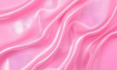 Soft Pink Smooth Fabric Texture with Elegant Waves and Shine
