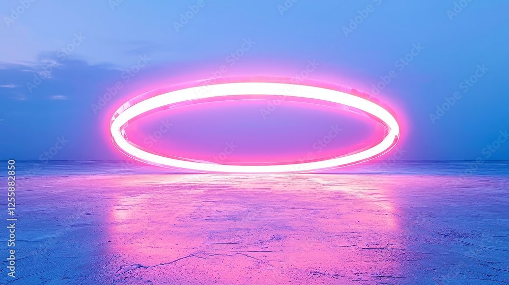 Poster vibrant neon spiral, a mesmerizing display of shifting rgb colors creating a dynamic visual experien