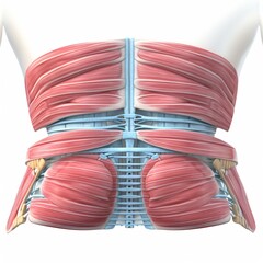Rectus Abdominis Muscle Anatomy Illustration