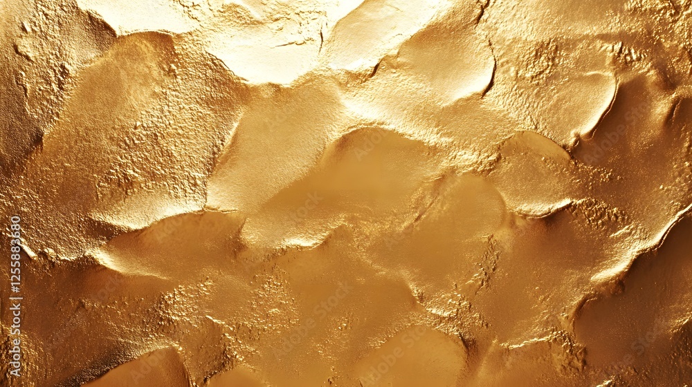 Poster textured golden surface reflecting light with a smooth undulating pattern