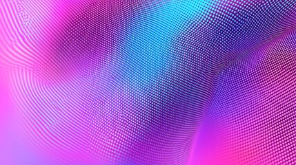 Obraz premium Neon Glitch Art Background, vibrant purple and cyan hues, pixelated distortions create a pop art aesthetic, featuring clean geometric shapes and a striking cool color palette.