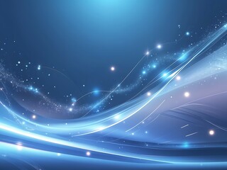 Fototapeta premium Dynamic Blue Wave Background for Creative Projects, A vibrant blue wave design with sparkling accents, perfect for digital backgrounds or presentations.