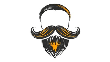 Obraz premium Stylish Man Hair Mustache Beard Design