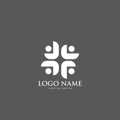 Community logo, Teamwork logo ,Group, Team logo fully editable vector template