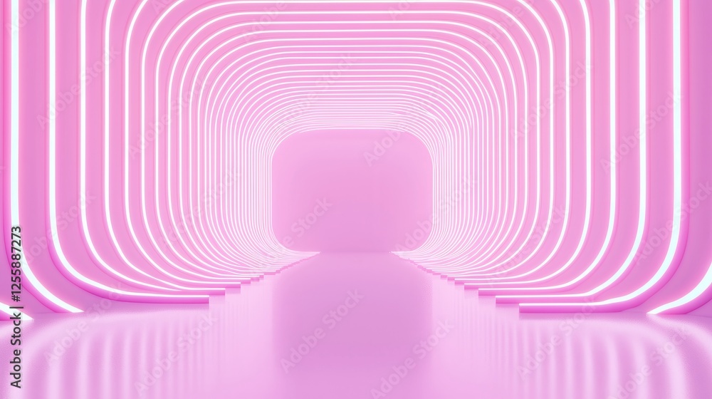 Poster neon wave distortion, a vibrant display of pulsing grid waves in cool neon hues, blending pop art in