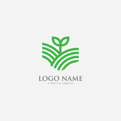 Green Faarm, leaf, green, farm, farming logo fully editable vector template