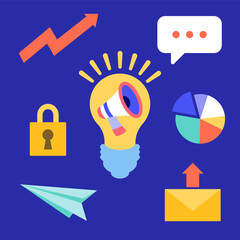 Digital marketing campaign showing growth and innovation