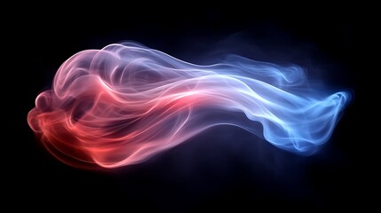 Obraz premium Abstract Red And Blue Swirling Smoke Design