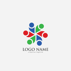 People team unity logo, team work, community, fully editable vector template