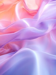 Obraz premium Abstract silk fabric waves in pastel colors create a soft and dreamy aesthetic