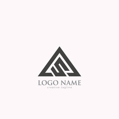 AS letter logo, text, type, letter as fully editable vector template