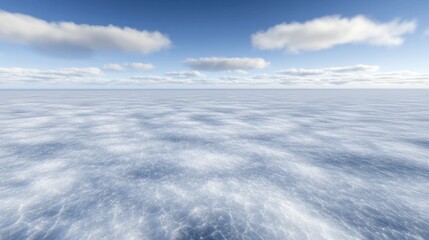 Obraz premium Vast Sparkling Ocean Under a Bright Blue Sky with Soft White Clouds and Calm Waves