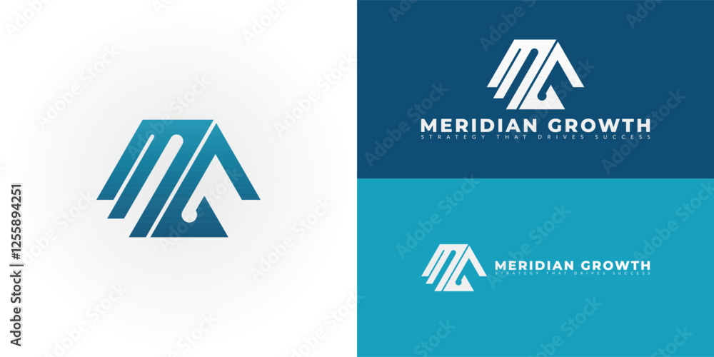 Aufkleber the dynamic logo design features the initials mg creatively intertwined, creating a unique and visua