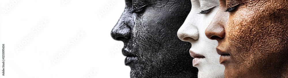 Poster exploring diversity and inclusion through symbolic representation of skin tones