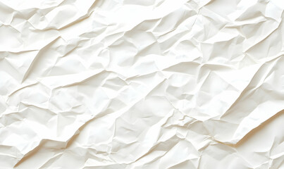 Obraz premium Crumpled White Paper Texture Background for Creative Design Projects