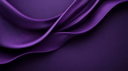 Obraz premium Purple silk waves, dark background, elegance
