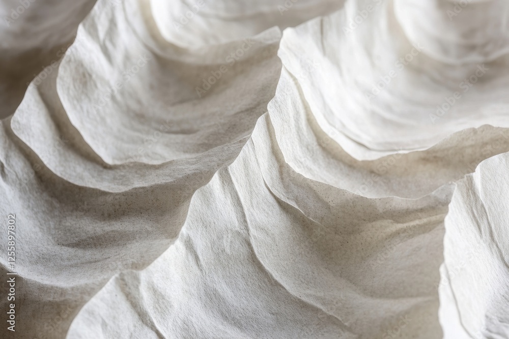 Poster natural textures of layered white surface illuminated by soft light revealing intricate formations a