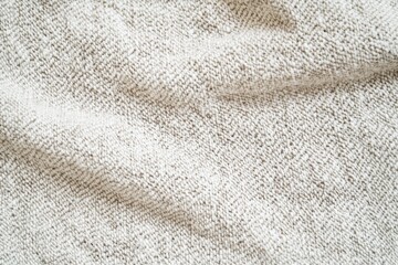 Soft, textured fabric drapes elegantly across a neutral surface in natural lighting