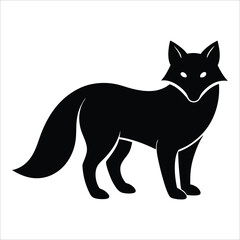 A fox vector silhouette illustration