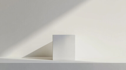 Fototapeta premium White blank box packaging mockup on a white background.