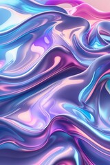 Vibrant Abstract Waves in Blue and Pink, An eye-catching wave pattern featuring blended blue and pink hues, perfect for backgrounds or digital designs.