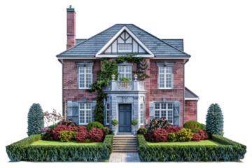 Elegant brick house exterior