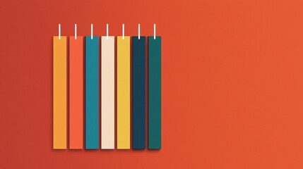 Minimal Design Six-Color Palette on Vibrant Background for Digital Aesthetic Inspiration