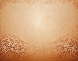 Elegant vintage background with intricate floral patterns in warm, earthy tones.