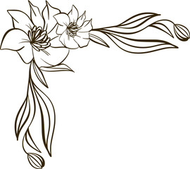 Flower Corner Border