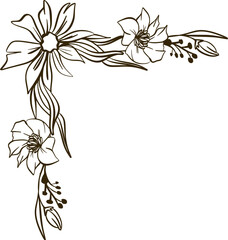 Flower Corner Border