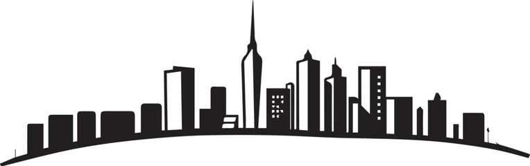Obraz premium City landscape. Line urban backdrop. Different buildings on street, outline cityscape hand sketch, flat houses. Hand drawn vector illustration