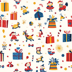 Cute Christmas Characters Pattern