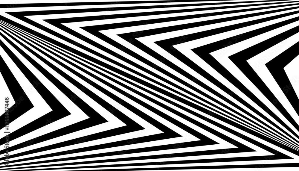 Aufkleber black and white seamless geometric pattern. arrows shape with transition stripes. vector abstract ba