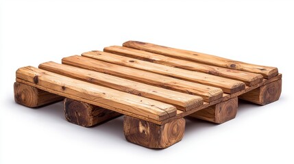 Wooden Pallet with Natural Texture and Grain for Industrial Storage and Transportation Solutions