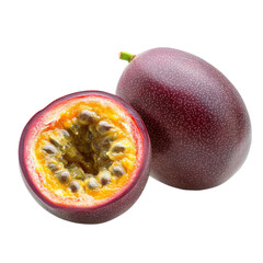 fresh fruit on white background