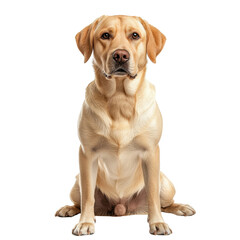 golden retriever puppy isolated on white background.