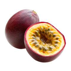 passion fruit isolated on white background.	
